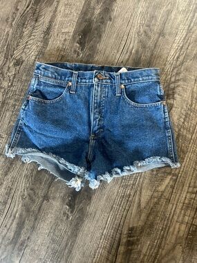 Wrangler Classic Blue Denim Cutoff Shorts - Women